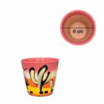 Vaso cerâmico redondo 'rosa'